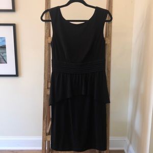 AB Studio Black Peplum Dress.
